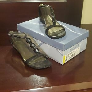 Black Stone embellished Sandal